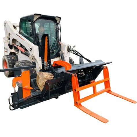 harvester head for skid steer|skid steer firewood processor.